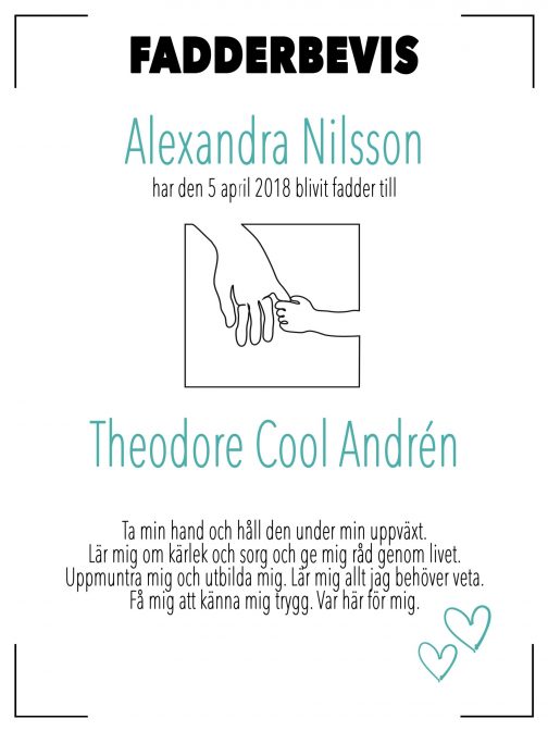 Ta min hand, Fadderbrev