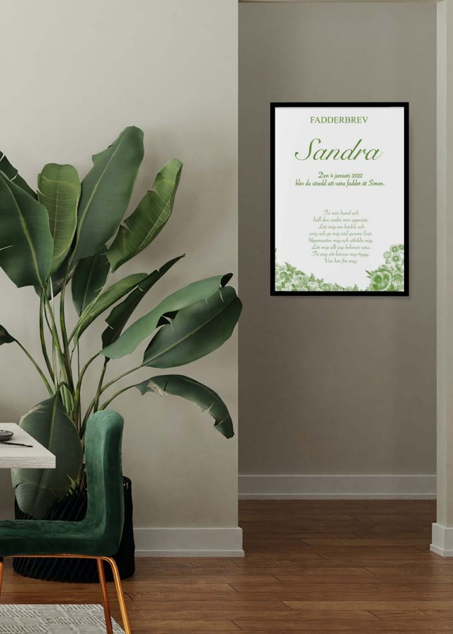 Grön blomma, Fadderbrev