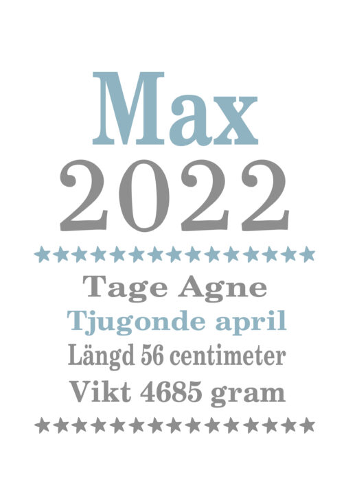 Namntavla Stjärna