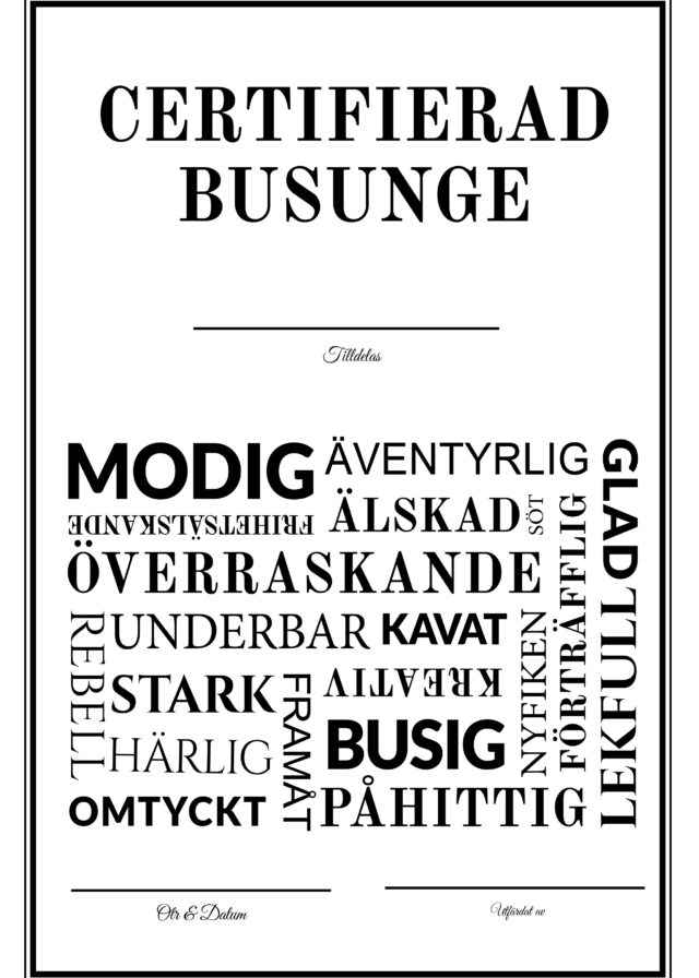 Certifierat Busunge