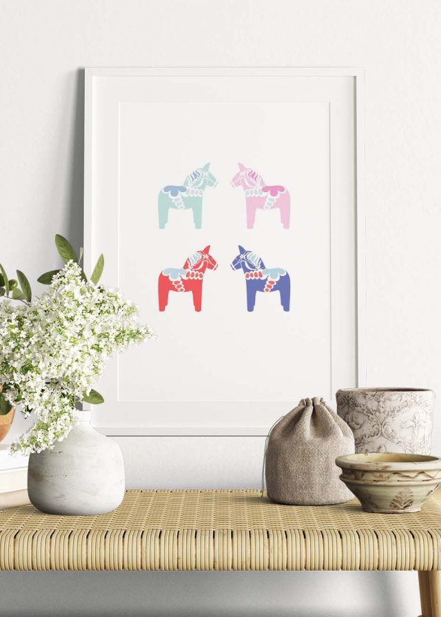 Emma Möller - dalahästar poster mockup