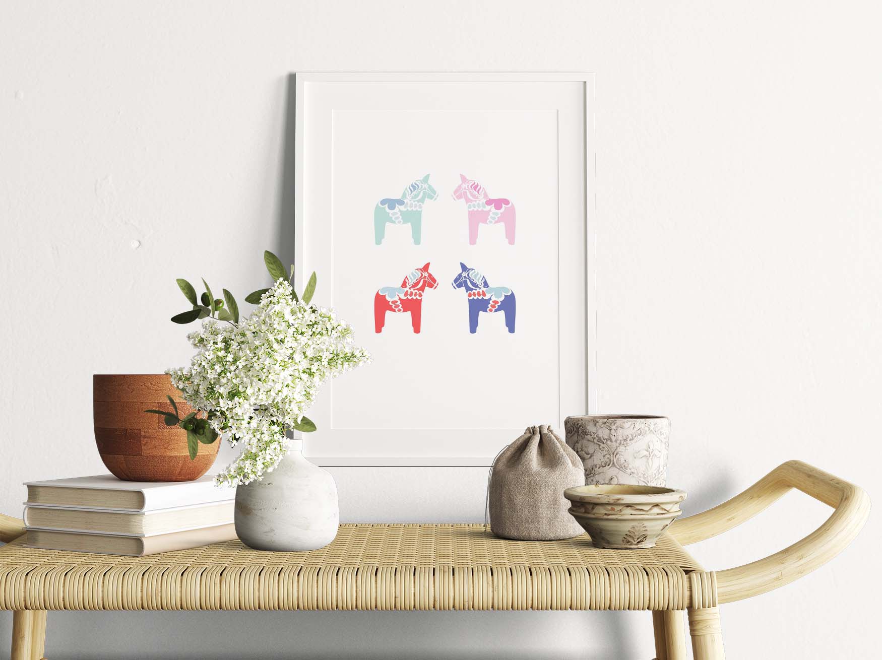 Emma Möller - dalahästar poster mockup