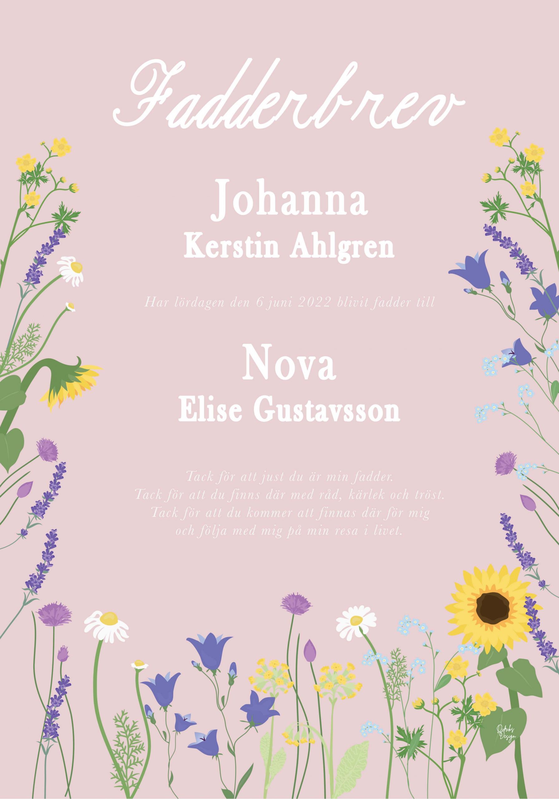 Rosa Sommaräng, Fadderbrev